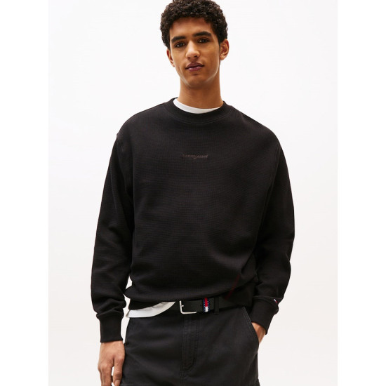Tommy Hilfiger Ανδρικό φούτερ Relax Waffle Script Crew
